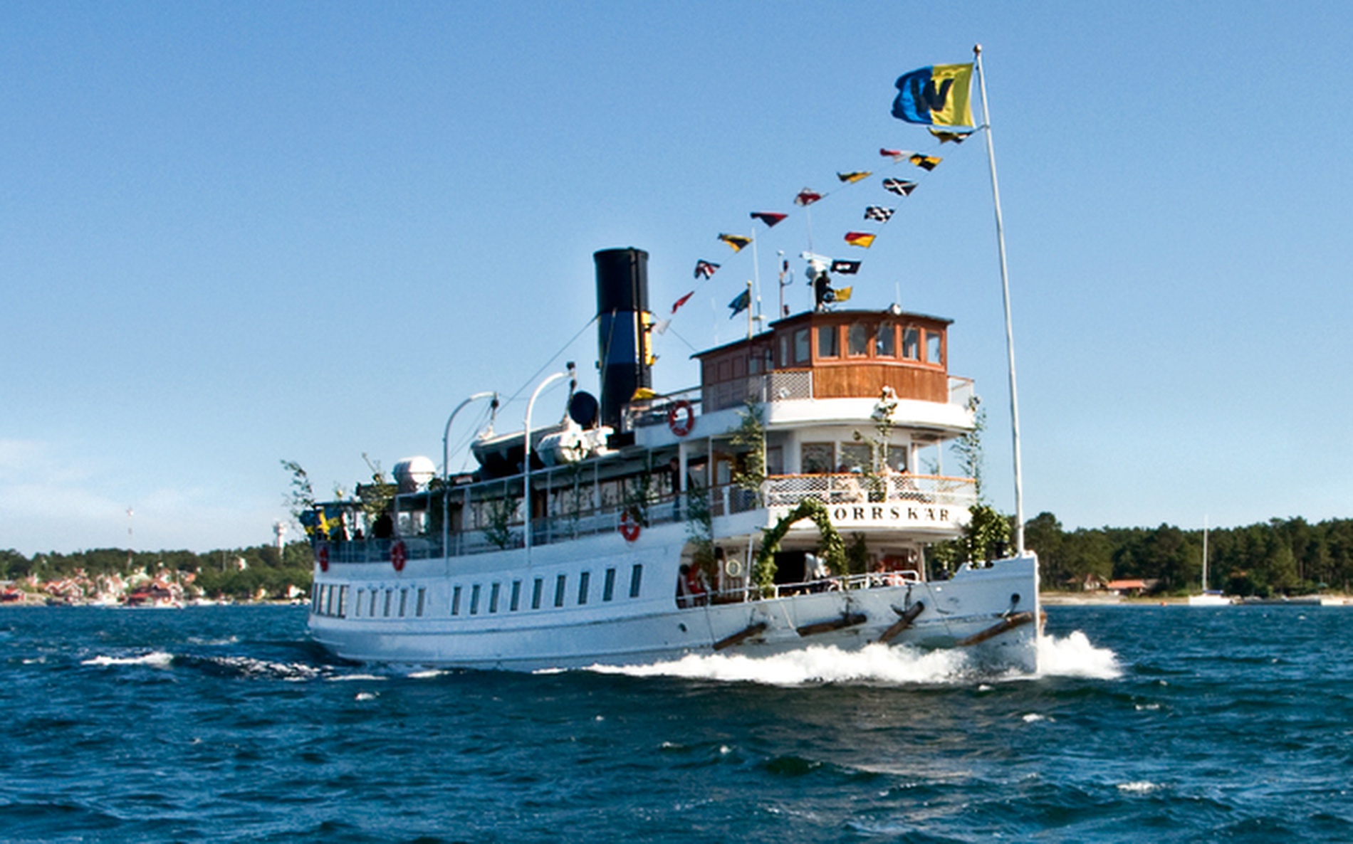 Nostalgiezug Dampfschiff Nostalgieschiff Schweden