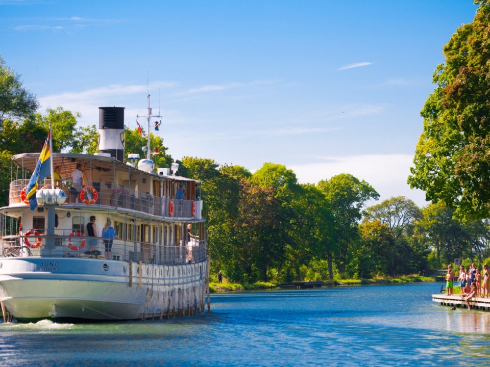 Göta Kanal Nostalgie Dampfschiff Schweden Nostalgische Zeitreise Göteborg Stockholm