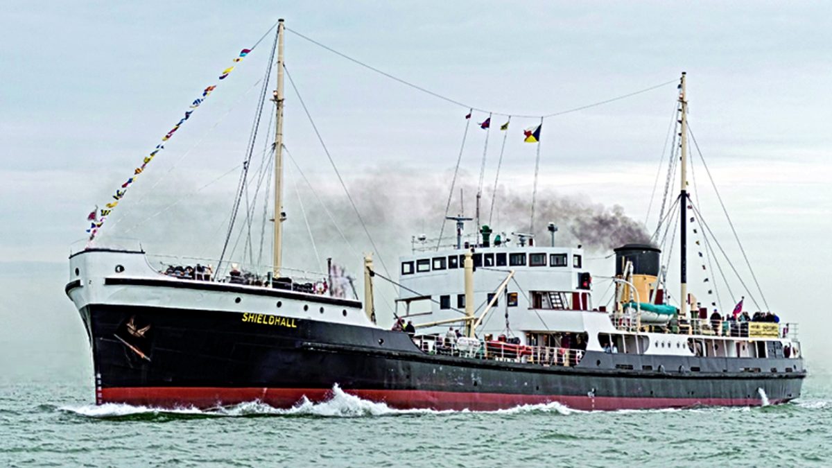 Dampfschioff, Dampfer Shieldhall, Waverley, Großbritannien, England